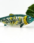 Green Sardine Hair Claw Clip with Seaweed Detail