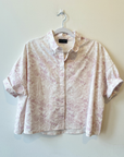 Aequamente, Cotton Shirt- Pink flowers