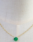 Dainty Semi-Precious Necklace- Gold Bead Chain