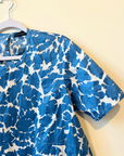 Aequamente, 100% Cotton Dress - Blue Flowers