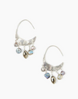 Chan Luu, Crescent Grey Pearl & Labradorite Silver Earrings