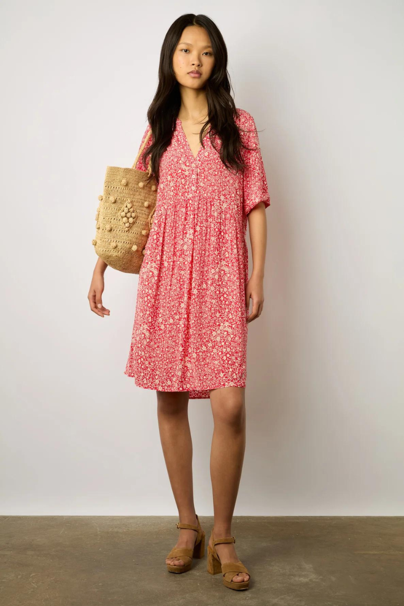 Gerard Darel, Ennalita Dress- Coral – Snapdragon Designs