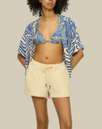 OAS COmpany, Ecru Drizzle Waffle Shorts