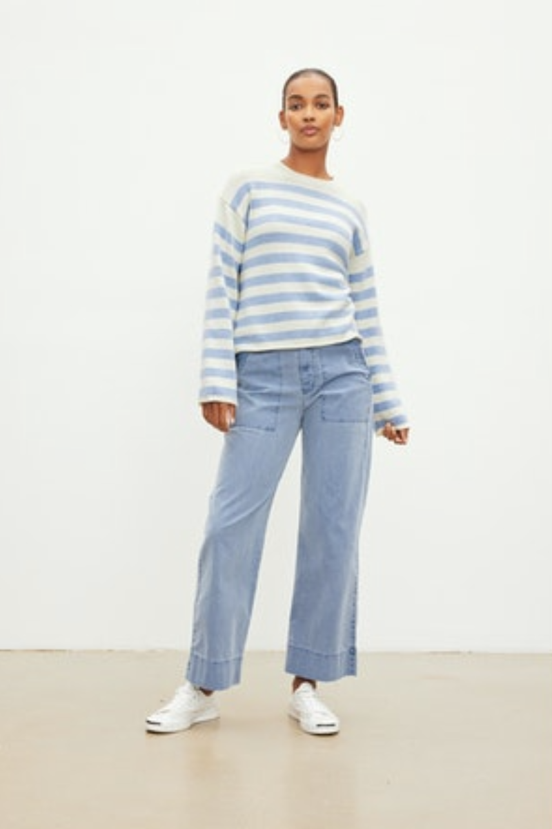 Lex Two Tone Rib Knit Sweater