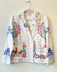 Relax R, Baldo Embroidered Double Breasted Blazer- Mutli