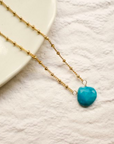 Dainty Semi-Precious Necklace- Gold Bead Chain