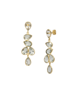 Green Amethyst multi drop earrings