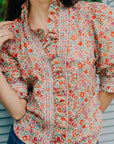 Love The Label, Zuri Short Sleeve Shirt-D'Anjo Liberty Print