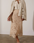 Brochu Walker, Mara Lace Skirt - Buff