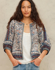 M.A.B.E, Cass Print Jacket- Indigo/Rust
