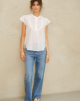 M.A.B.E, Freya Lace Top - White