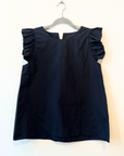 Susanne Bommer, Top with Ruffles - Blue Moon