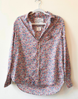 Frank & Eileen, Eileen Relaxed Button Up Shirt - Red, Blue Small Flowers