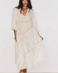 Stella Forest, Carla Long Dress- Ecru