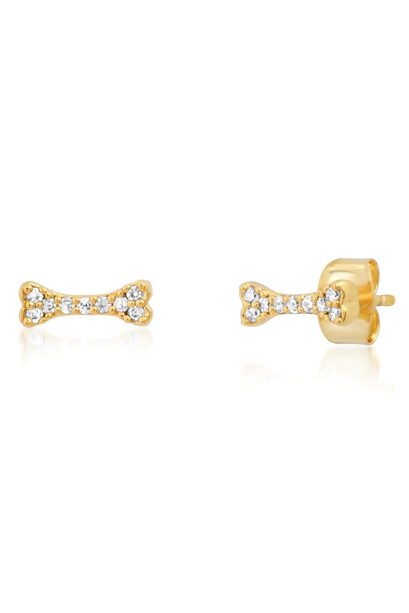 Dog bone earrings outlet