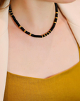 LC, Ashe Steel Necklace - Onyx