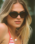 Krewe, Irene Sunglasses- Black+Black & Crystal