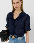 Gerard Darel , Ceylia Top- Navy