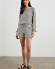 Rails, Teddy Shorts-Sailor Stripe Terry Towel