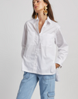 Adroit, Nubia Button Down Shirt- White