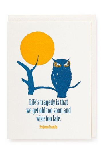 Archivist Gallery, Printed Cards- Life's Tragedy