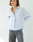Charli, Marlowe Shirt- Blue Stripe