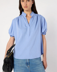 Gerard Darel, Amira Ruffled Stripe Blouse