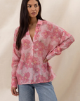 Charli, Libby Shirt - Rose Floral Print