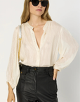Gerard Darel, Avril Striped Shirt with Lurex - Ecru