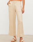 Velvet, Dru Heavy Linen Pant- Bisque