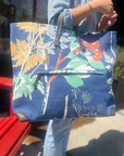 ÉPICE Paris, Delhi Shopping Tote- Blue