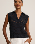 Velvet, Renee Crochet Stitch Sweater - Black