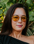Caddis, Mabuhay Tinted Readers - Matte Black/Matte Gold with 50% Amber Lens