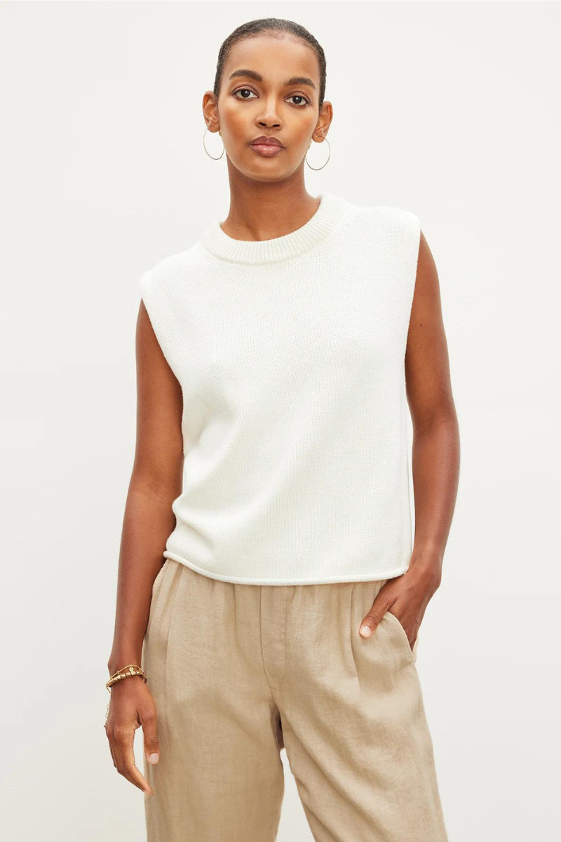 Velvet Aster Cotton Cashmere Sleeveless Top