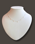 Sterling Silver 7 Disc Necklace-16"