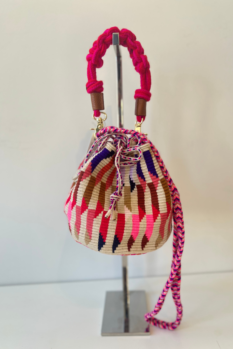 Guanabana, Mitra Bag with Macrame Strap – Snapdragon Designs