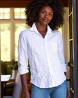Frank & Eileen, Barry Tailored Button Up Shirt- Signature Crinkle White