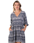 Walker & Wade, Peyton Dress-Indigo Aztec