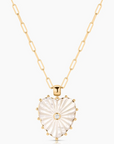 Thatch, Malene Mother of Pearl Paperclip Necklace