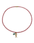The Makery Collection, Short Pink & Aqua Sweetie Necklace with Fish and Stone Charms
