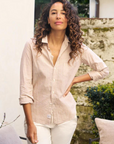 Frank & Eileen, Barry Tailored Button Up Shirt- Sand Stripe