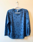 Raw Edge Cashmere Crew - Printed