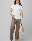 Splendid, Winslow Mock neck Pullover-Pale Oak Heather