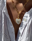 Thatch, Malene Mother of Pearl Clip Necklace