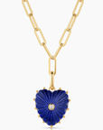 Thatch, Malene Lapis Heart Clip Necklace