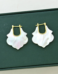 Catalina Earring Gold Plated - Mother of Pearl