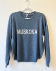 MUSKOKA Cashmere Raw-Edge Sweater