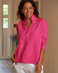 Frank & Eileen, Patrick Popover Henley- Heritage Jersey-Rose