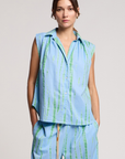 Velvet, Callist Tie Dye Top-SkyBlue