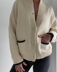 Varsity Cardigan - Martini